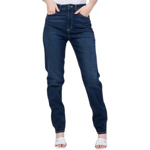 Emporio Armani Ea7, Jeans, Dames, Blauw, W29, Denim, Denim Broek met Logo Detail