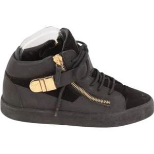 Giuseppe Zanotti Pre-owned, Pre-owned, Dames, Zwart, 39 EU, Leer, Pre-owned Leather sneakers