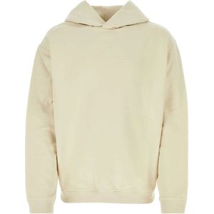 Maison Margiela, Sweatshirts & Hoodies, Heren, Beige, M, Katoen, Oversized Zand Katoenen Sweatshirt