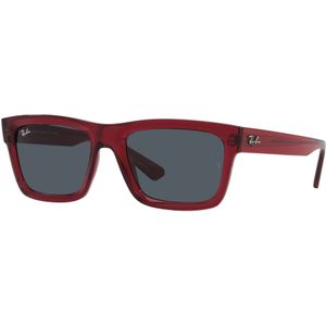 Ray-Ban, Accessoires, unisex, Rood, 57 MM, Stijlvolle Transparante Rode Zonnebril RB 4396