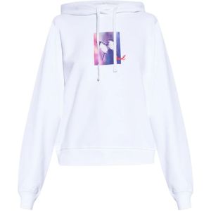 Diesel, Sweatshirts & Hoodies, Dames, Wit, XS, Katoen, ‘F-Reggy’ hoodie