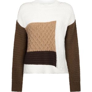 Jane Lushka, Stijlvolle en Comfortabele Camma Pullover Bruin, Dames, Maat:L