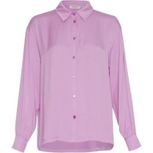 Moss Copenhagen, Blouses & Shirts, Dames, Roze, XS, Elegante Blouse met Lange Mouwen