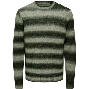 Only & Sons, Gradient Crew Knit Sweater Veelkleurig, Heren, Maat:2XL