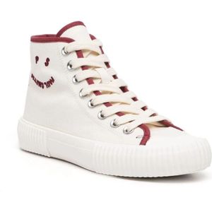 Paul Smith, Schoenen, Dames, Wit, 39 EU, Hoge Off White Sneakers