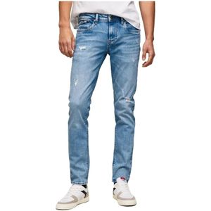 Pepe Jeans, Skinny Jeans Blauw, Heren, Maat:W38