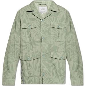 Woolrich, Lichtgewicht jas met bloemenmotief Groen, Heren, Maat:XL