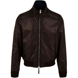 The Jack Leathers, Adam Perfo Rev 06 Leren Jassen Bruin, Heren, Maat:L