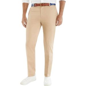 Brooks Brothers, Broeken, Heren, Beige, W34, Katoen, Donker Beige Stretch-Katoenen Chinos