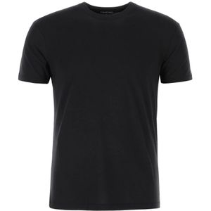 Tom Ford, Tops, Heren, Zwart, L, Katoen, Casual Katoenen T-Shirt voor Mannen