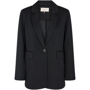 Freequent, Jassen, Dames, Zwart, XS, Leer, Elegante Zwarte Blazer