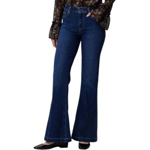 Paige, Jeans, Dames, Blauw, W31, Vintage-geïnspireerde High-rise Flare Jeans