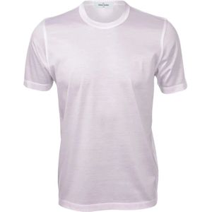 Gran Sasso, Tops, Heren, Wit, L, Katoen, Witte Katoenen T-shirt Klassieke Stijl