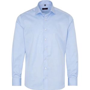 Eterna, Blauwe overhemden met lange mouwen Blauw, Heren, Maat:XL