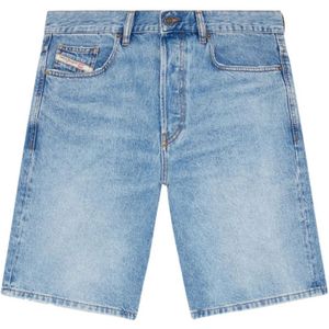 Diesel, Denim Shorts Blauw, Heren, Maat:W33