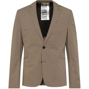 Drykorn, Stretch Bruine Slim-Fit Blazer Bruin, Heren, Maat:S