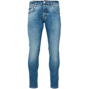 Don The Fuller, Jeans, Heren, Blauw, W33, Katoen, Slim Fit Five-Pocket Jeans Yaren Model