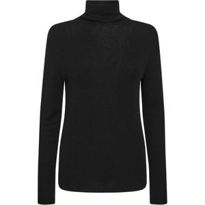 MOS Mosh, Truien, Dames, Zwart, M, Zwarte Rollneck Gebreide Trui