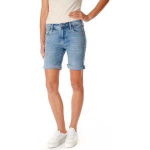 Pepe Jeans, Korte broeken, Dames, Blauw, W28, Denim, Stretch Denim Shorts Mid Taille