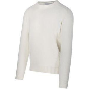 Cashmere Company, Truien, Heren, Wit, L, Kasjmier, Ecru Ronde Hals Sweater