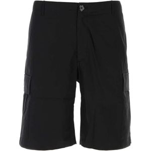Kenzo, Zwarte katoenen bermuda shorts, zomerupgrade Zwart, Heren, Maat:3XS