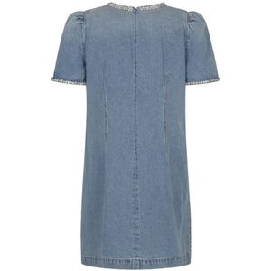 Zimmermann, Kleedjes, Dames, Blauw, S, Denim, Versierde Denim Jurk