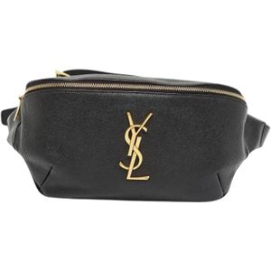 Yves Saint Laurent Vintage, Pre-owned Leather crossbody-bags Zwart, Dames, Maat:ONE Size