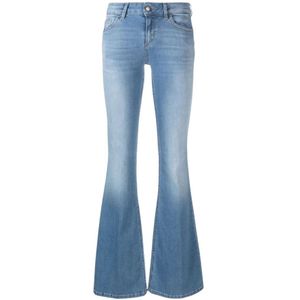 Liu Jo, Jeans, Dames, Blauw, W30, Katoen, Retro Flared Boot-cut Jeans