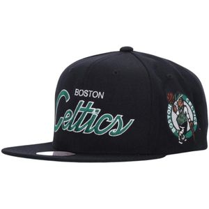 Mitchell & Ness, Accessoires, Heren, Zwart, ONE Size, Wol, Boston Celtics Snapback Pet Zwart