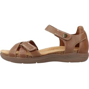 Clarks, Flat Sandalen Bruin, Dames, Maat:39 EU