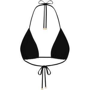 Dolce & Gabbana, Badkleding, Dames, Zwart, M, Zwarte driehoekige bikini top