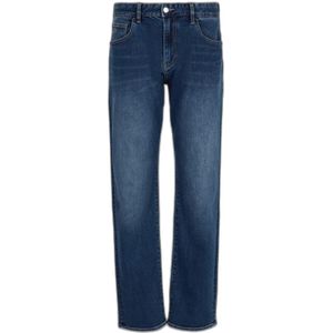Armani Exchange, Jeans, Heren, Blauw, W38 L32, Katoen, Slim-fit Jeans