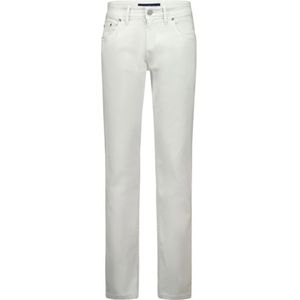 Gardeur, Jeans, Heren, Wit, W44 L32, Katoen, Witte Katoenen Slim Fit Zomerbroek