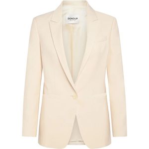 Dondup, Beige Viscose Blazer Beige, Dames, Maat:S