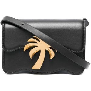 Palm Angels, Stijlvolle Cross Body Tas Zwart, Dames, Maat:ONE Size