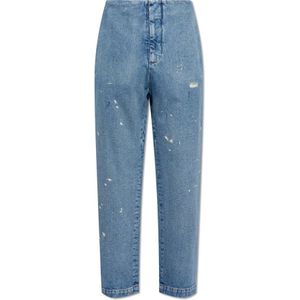 MM6 Maison Margiela, Jeans met verfspetters Blauw, Heren, Maat:L