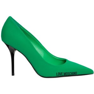 Love Moschino, Verhoog stijl met hoge hakken Groen, Dames, Maat:40 EU