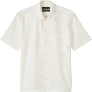 Marc O'Polo, Overhemden, Heren, Wit, 2Xl, Katoen, Gewoon korte mouwen shirt