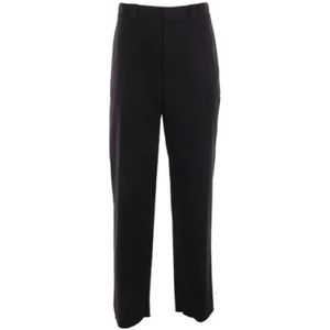 Givenchy, Zwarte casual broek van katoen met drukknoopsluiting Zwart, Heren, Maat:M