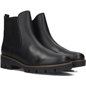 Gabor, Schoenen, Dames, Zwart, 37 1/2 EU, Leer, Zwarte Chelsea Boots Model 051