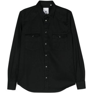 PT Torino, Overhemden, Heren, Zwart, XL, Katoen, Zwarte Shirt Collectie
