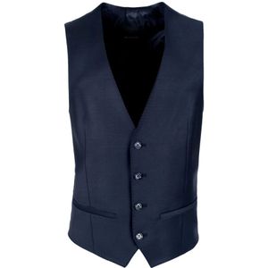 ROY Robson, Blauwe Slim Fit Mouwloze Vest Blauw, Heren, Maat:M