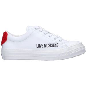 Love Moschino, Schoenen, Dames, Wit, 40 EU, Modieuze Sneakers - Sneakerd.vulc 40 Vitello Bian/Rosso Ja 15914G0Giar