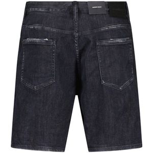 Dsquared2, Korte broeken, Heren, Zwart, S, Denim, Slim Fit Stretch Denim Shorts