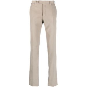 Canali, Broeken, Heren, Beige, 2Xl, Katoen, Katoenen broek met zij- en achterzakken