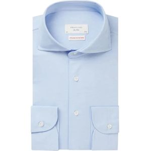 Profuomo, Overhemden, Heren, Blauw, M, Katoen, Japanese Knitted Overhemd Shirt Pp 2Hc 10009