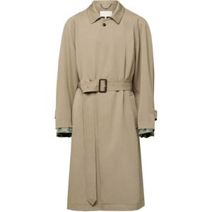 Maison Margiela, Beige Wol Trenchcoat Beige, Dames, Maat:S