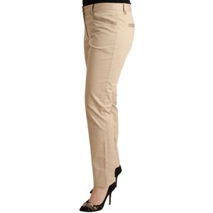 Dolce & Gabbana, Broeken, Dames, Beige, L, Katoen, Chinos