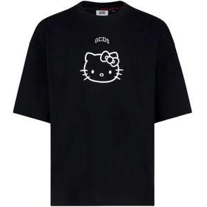 Gcds, Tops, Heren, Zwart, XL, Korte Mouw Grafisch T-shirt