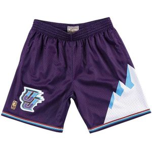 Mitchell & Ness, NBA Team Basketbal Shorts Paars, Heren, Maat:L